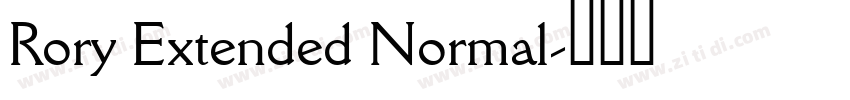 Rory Extended Normal字体转换